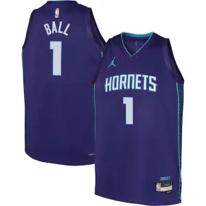 Carino LaMelo Ball Charlotte Hornets Jordan Brand Youth Swingman Jersey Statement Edition Purple
