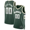 Carino Milwaukee Bucks Nike 2021/22 Diamond Swingman Custom Jersey Icon Edition Hunter Green