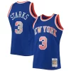 Carino Pratico Resistente John Starks New York Knicks 1991/92 Hardwood Classics NBA 75th Anniversary Diamond Swingman Jersey Blue