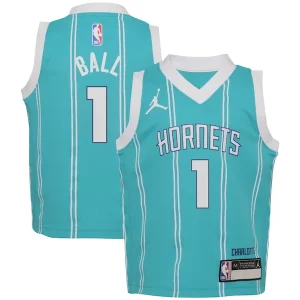 Carino Raffinato LaMelo Ball Charlotte Hornets Jordan Brand Preschool Swingman Player Jersey Icon Edition Teal
