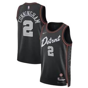 Carino Resistente Cade Cunningham Detroit Pistons Nike Unisex 2023/24 Swingman Jersey Black City Edition