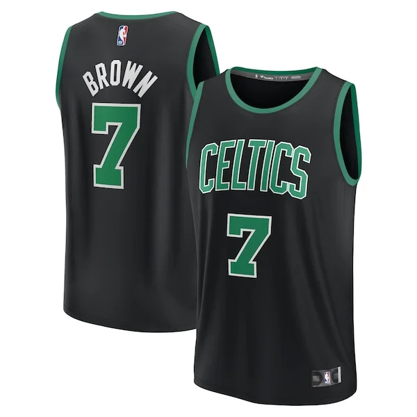 Eccezionale Prestigioso Jaylen Brown Boston Celtics Youth Fast Break Replica Player Jersey Statement Edition Black