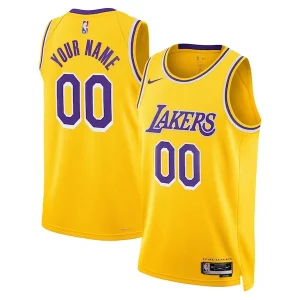 Carino Stupendo Magnifico Los Angeles Lakers Nike Unisex Swingman Custom Jersey Gold Icon Edition