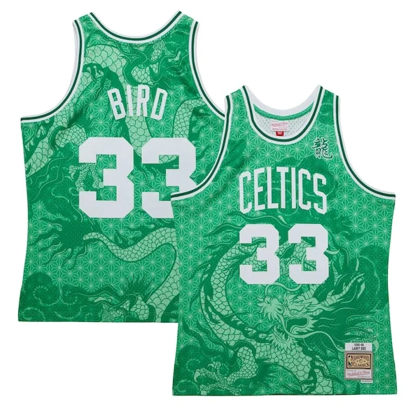 Carino Versatile Larry Bird Boston Celtics 1985/86 Hardwood Classics Asian Heritage 6.0 Swingman Throwback Player Jersey Kelly Green
