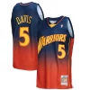 Classico Attraente Baron Davis Golden State Warriors 2006/07 Hardwood Classics Fadeaway Swingman Player Jersey Navy/Orange