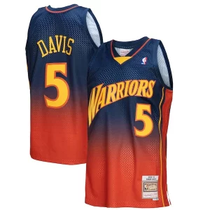 Classico Attraente Baron Davis Golden State Warriors 2006/07 Hardwood Classics Fadeaway Swingman Player Jersey Navy/Orange