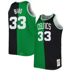 Classico Fascinante Moderno Larry Bird Boston Celtics Big & Tall Hardwood Classics 1985/86 Split Swingman Jersey Kelly Green/Black