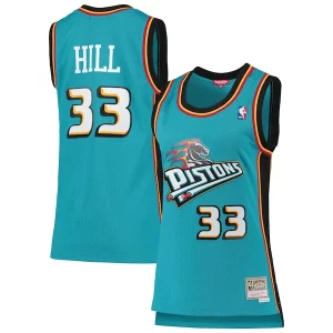 Classico Grant Hill Detroit Pistons Women's 1998/99 Hardwood Classics Swingman Jersey Teal