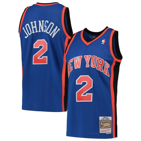 Classico Lussuoso Resistente Larry Johnson New York Knicks 1998/99 Hardwood Classics Swingman Jersey Blue