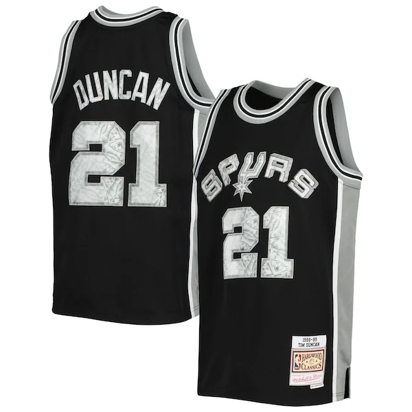Classico Meraviglioso Ottimo Tim Duncan San Antonio Spurs Youth 1998/99 Hardwood Classics 75th Anniversary Diamond Jersey