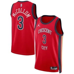 Classico Moderno Duraturo CJ McCollum New Orleans Pelicans Jordan Brand Unisex Swingman Jersey Statement Edition Red