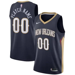 Classico New Orleans Pelicans Nike Swingman Custom Jersey Navy Icon Edition