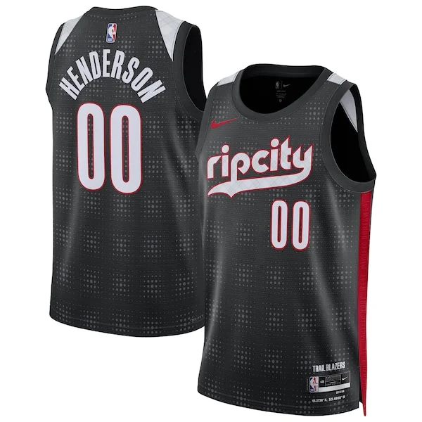 Classico Scoot Henderson Portland Trail Blazers Nike Unisex 2024/25 Swingman Player Jersey City Edition Black