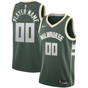 Classico Splendido Milwaukee Bucks Nike Swingman Custom Jersey Green Icon Edition