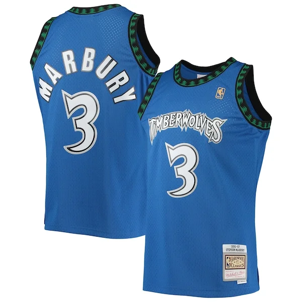 Classico Stephon Marbury Minnesota Timberwolves 1996/97 Hardwood Classics Swingman Jersey Blue