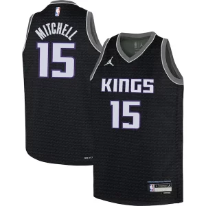 Comodo Accattivante Lussuoso Davion Mitchell Sacramento Kings Jordan Brand Youth Swingman Jersey Statement Edition Black