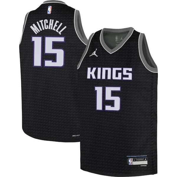 Comodo Accattivante Lussuoso Davion Mitchell Sacramento Kings Jordan Brand Youth Swingman Jersey Statement Edition Black