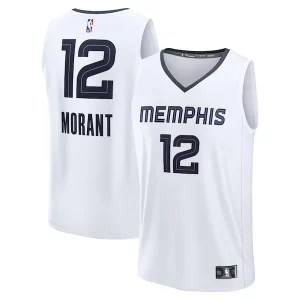 Comodo Cool Eccezionale Ja Morant Memphis Grizzlies Fast Break Replica Player Jersey Association Edition White
