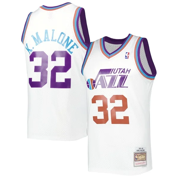 Comodo Karl Malone Utah Jazz 1991/92 Hardwood Classics Reload 3.0 Swingman Jersey White