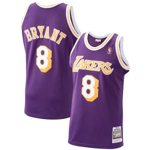 Comodo Lussuoso Men's Los Angeles Lakers Kobe Bryant Purple 1996/97 Hardwood Classics Authentic Jersey/Gold/Royal