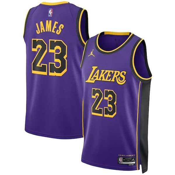 Comodo Magnifico LeBron James Los Angeles Lakers Jordan Brand Unisex Swingman Jersey Statement Edition Purple