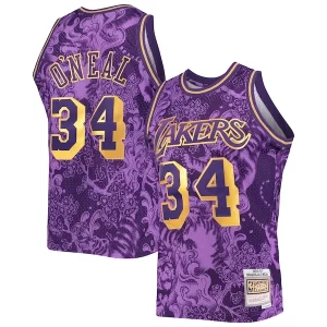 Comodo Magnifico Pratico Shaquille O'Neal Los Angeles Lakers Hardwood Classics 1996/97 Lunar New Year Swingman Jersey Purple