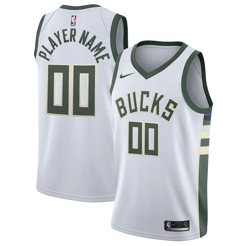 Comodo Milwaukee Bucks Nike 2020/21 Swingman Custom Jersey Association Edition White