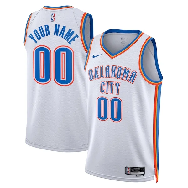 Comodo Oklahoma City Thunder Nike Unisex Swingman Custom Jersey White Association Edition