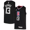 Comodo Paul George LA Clippers Jordan Brand Youth 2020/21 Swingman Player Jersey Black Statement Edition