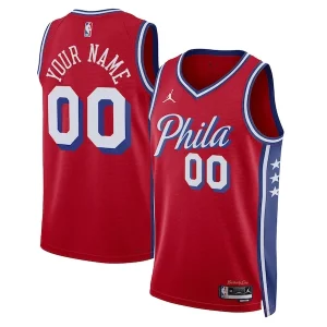 Comodo Philadelphia 76ers Jordan Brand Unisex 2022/23 Swingman Custom Jersey Statement Edition Red