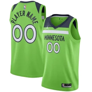 Comodo Robusto Prestigioso Minnesota Timberwolves Jordan Brand Swingman Custom Jersey Statement Edition Green