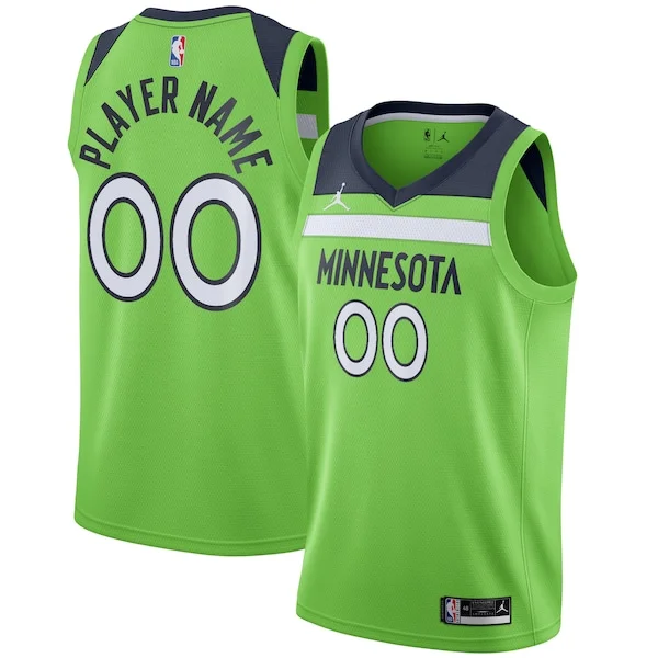 Comodo Robusto Prestigioso Minnesota Timberwolves Jordan Brand Swingman Custom Jersey Statement Edition Green