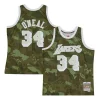Comodo Shaquille O'Neal Los Angeles Lakers Hardwood Classics 1996/97 Ghost Green Swingman Jersey Camo