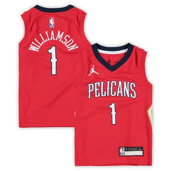 Comodo Zion Williamson New Orleans Pelicans Jordan Brand Preschool 2020/21 Fast Break Replica Jersey Statement Edition Red