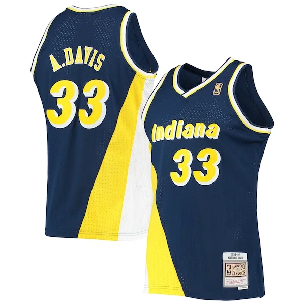 Cool Accattivante Elegante Antonio Davis Indiana Pacers 1996/97 Hardwood Classics Swingman Jersey Navy