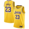 Cool Bellissimo Duraturo LeBron James Los Angeles Lakers Nike Unisex Swingman Jersey Association Edition Gold
