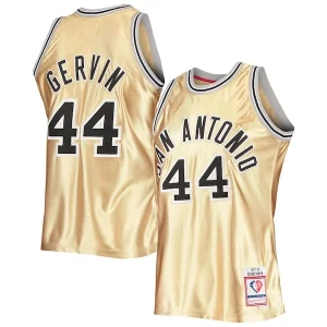 Cool George Gervin San Antonio Spurs 75th Anniversary 1977/78 Hardwood Classics Swingman Jersey Gold