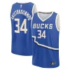 Classico Elegante Giannis Antetokounmpo Milwaukee Bucks Youth 2024/25 Fast Break Player Jersey City Edition Royal