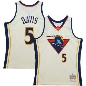 Cool Incantevole Baron Davis Golden State Warriors Chainstitch Swingman Jersey Cream