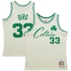 Cool Larry Bird Boston Celtics Chainstitch Swingman Jersey Cream