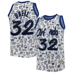 Cool Magnifico Shaquille O'Neal Orlando Magic 1994/95 Hardwood Classics Doodle Swingman Jersey White