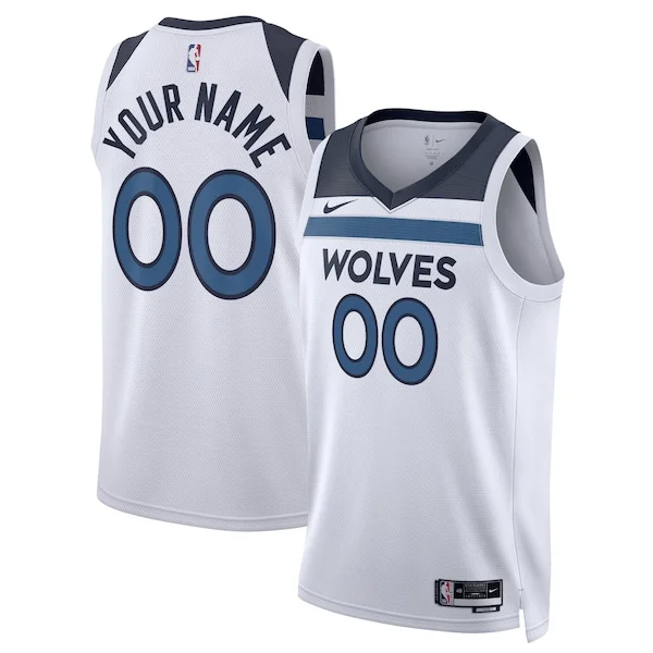 Cool Minnesota Timberwolves Nike Unisex Swingman Custom Jersey White Association Edition