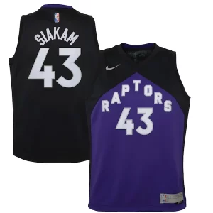 Cool Pascal Siakam Toronto Raptors Nike Youth 2020/21 Swingman Player Jersey Black/Purple Earned Edition