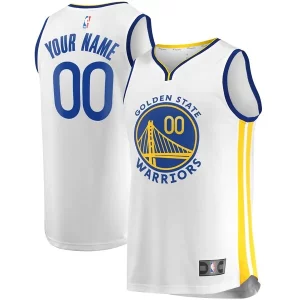 Cool Robusto Bellissimo Golden State Warriors Fast Break Custom Replica Jersey White Association Edition/Royal