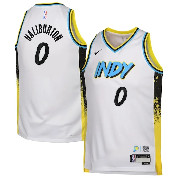 Cool Sofisticato Elegante Tyrese Haliburton Indiana Pacers Nike Youth 2024/25 Swingman Player Jersey City Edition White