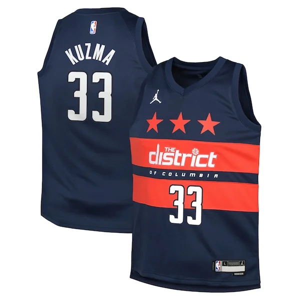 Cool Sofisticato Kyle Kuzma Washington Wizards Jordan Brand Youth Swingman Jersey Statement Edition Navy