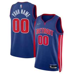 Delizioso Accattivante Detroit Pistons Nike 2021/22 Diamond Swingman Custom Jersey Icon Edition Blue