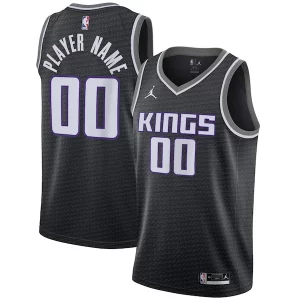 Delizioso Attraente Sacramento Kings Jordan Brand Swingman Custom Jersey Statement Edition Black
