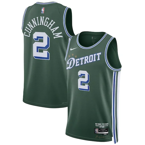 Delizioso Cade Cunningham Detroit Pistons Nike Unisex 2022/23 Swingman Jersey City Edition Green