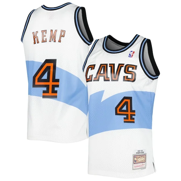 Delizioso Comodo Shawn Kemp Cleveland Cavaliers Hardwood Classics Swingman Jersey White